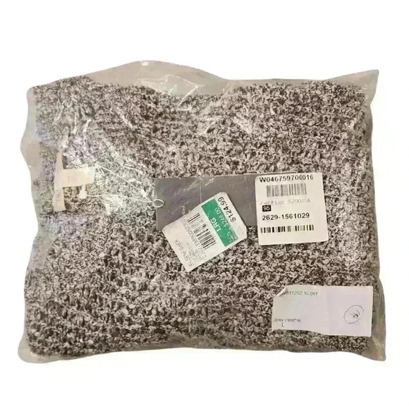 Women's Eileen Fisher Speckled Grey Cotton Crewneck Sweater $248 - Picture 5 of 10